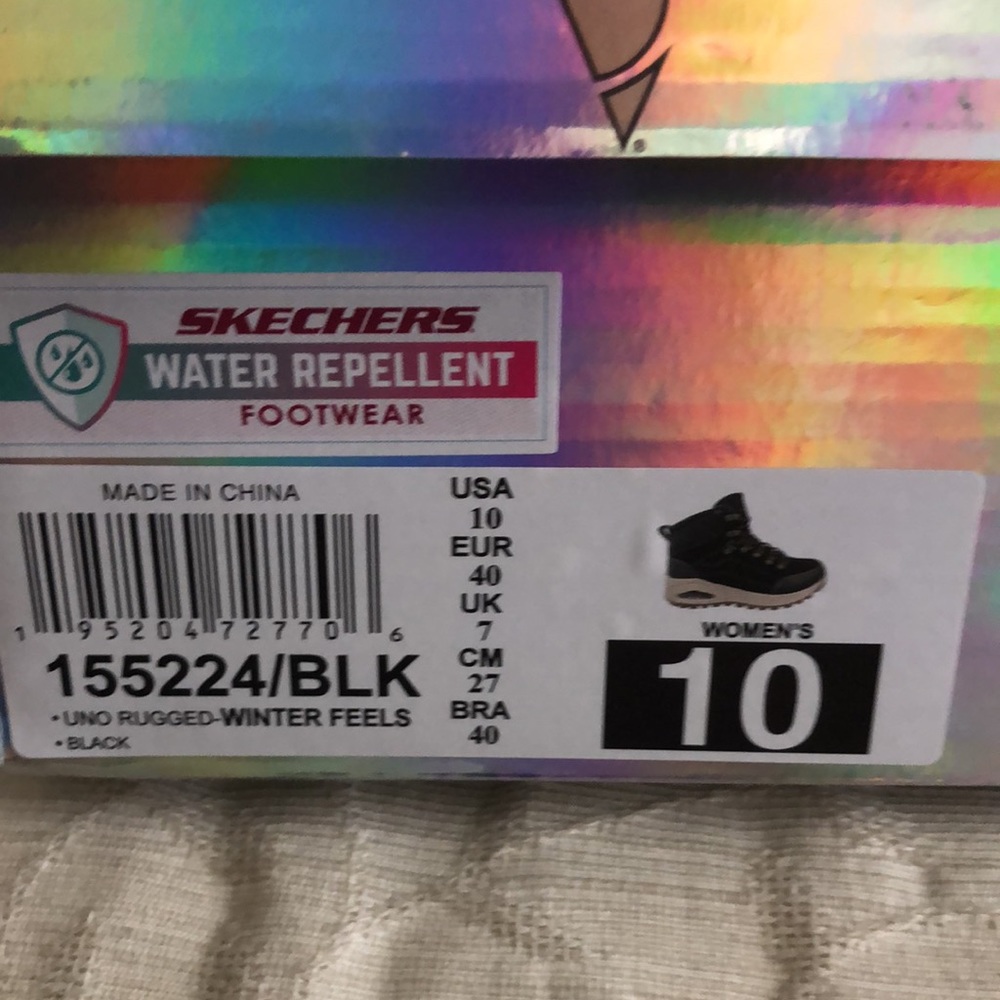 Skechers Street Black boots womens 10 new - Picture 2 of 9